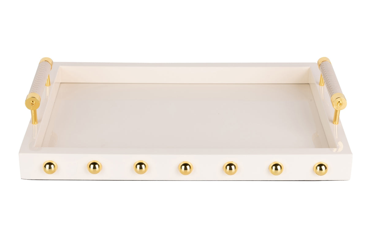 MDF / BEIGE inossidabile 45x31x9 cm vassoio