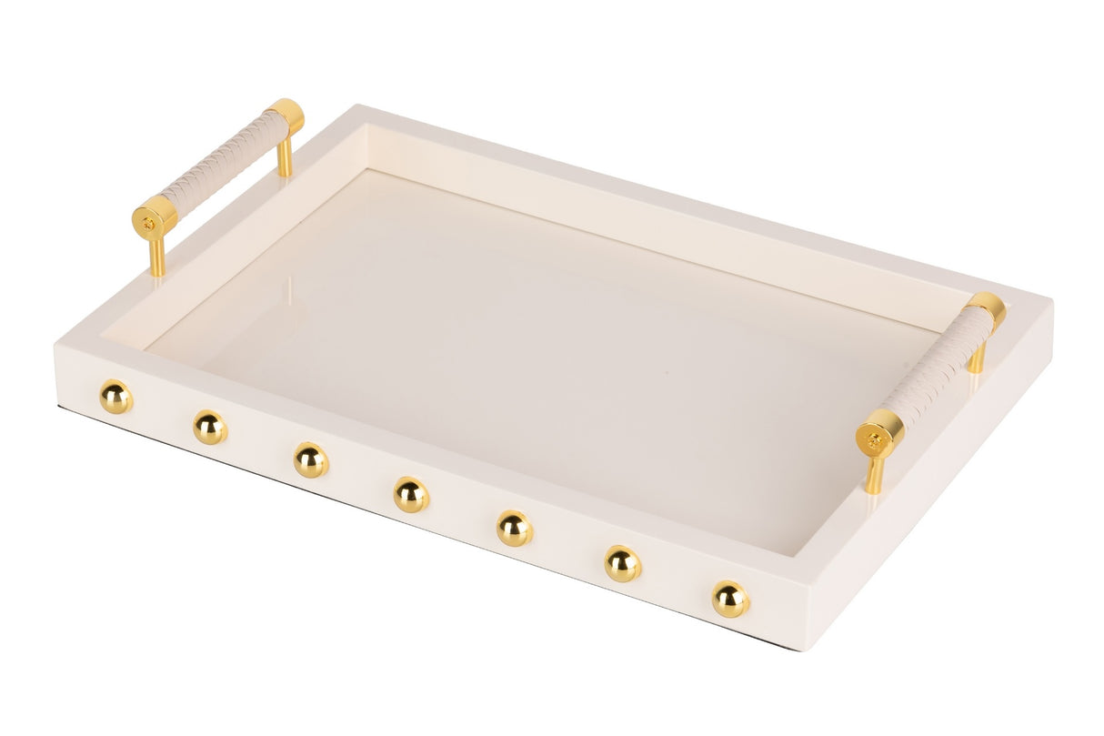 MDF / BEIGE inossidabile 45x31x9 cm vassoio