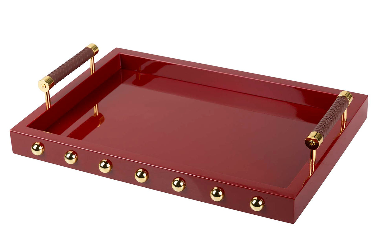 Vassoio in acciaio inossidabile MDF. Garnet 45x9x33 cm