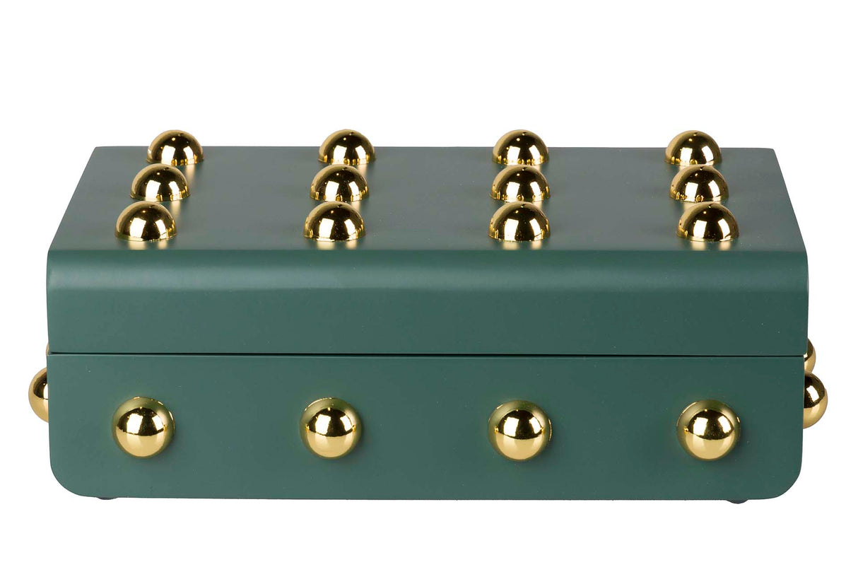 MDF Box Zinc Green Tachuelas 24x16x8 cm