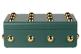 MDF Box Zinc Tachuela Green 32x22x12 cm