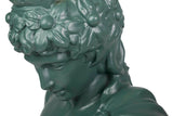 Figure Decoration Resin Green inoxydle inoxydable 44x27x62 cm