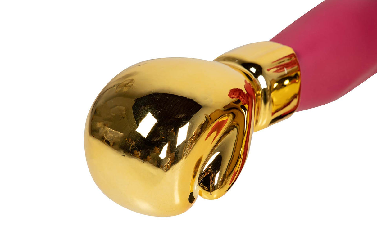 BOXEADOR RESINA METAL FUCSIA 33x56x56 CM