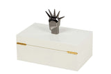 CAJA MDF ZINC LACADA BLANCA 20x12x16 CM