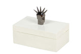CAJA MDF ZINC LACADA BLANCA 20x12x16 CM