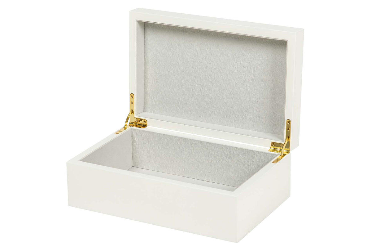 CAJA MDF ZINC LACADA BLANCO 28x18x18 CM