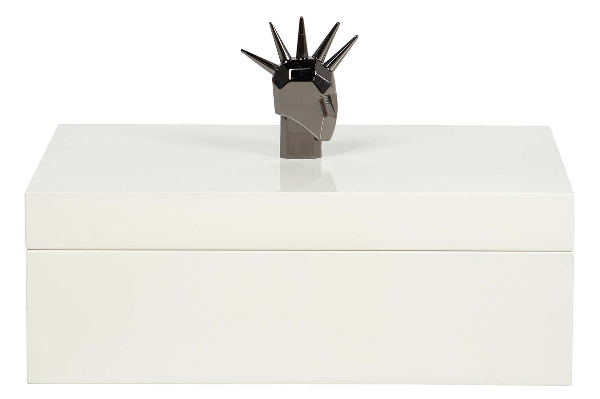 CAJA MDF ZINC LACADA BLANCO 28x18x18 CM