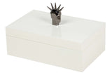 CAJA MDF ZINC LACADA BLANCO 28x18x18 CM