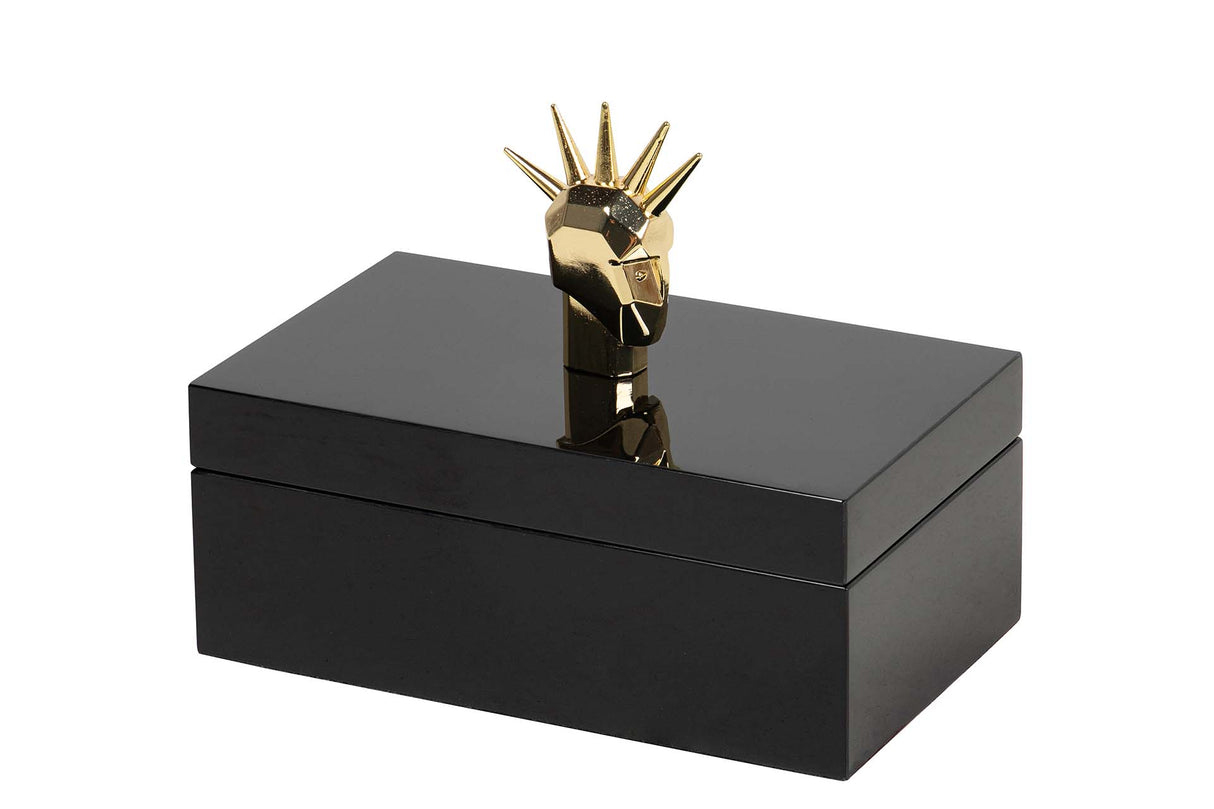 CAJA MDF ZINC LACADA NEGRA 20x12x16 CM