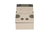 CAJA MDF PIEL BEIGE NEGRO 20x12x8 CM