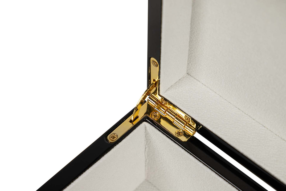 CAJA MDF PIEL BEIGE NEGRO 20x12x8 CM