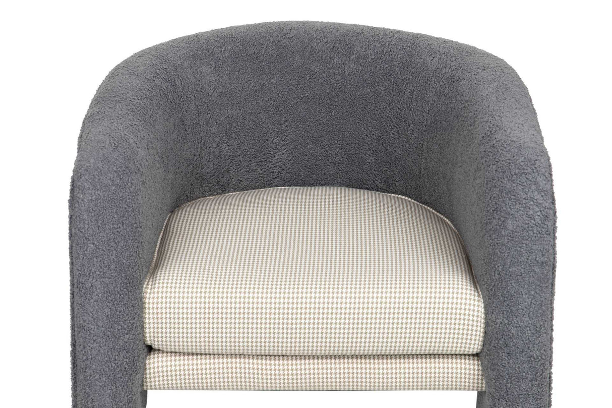 Boucle Grey Turku 69x71x70 cm fauteuil