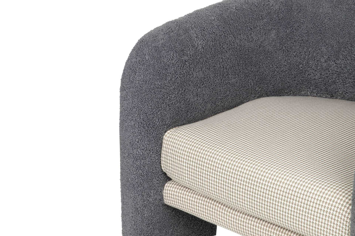 SILLON BOUCLE GRIS TURKU 69x71x70 CM