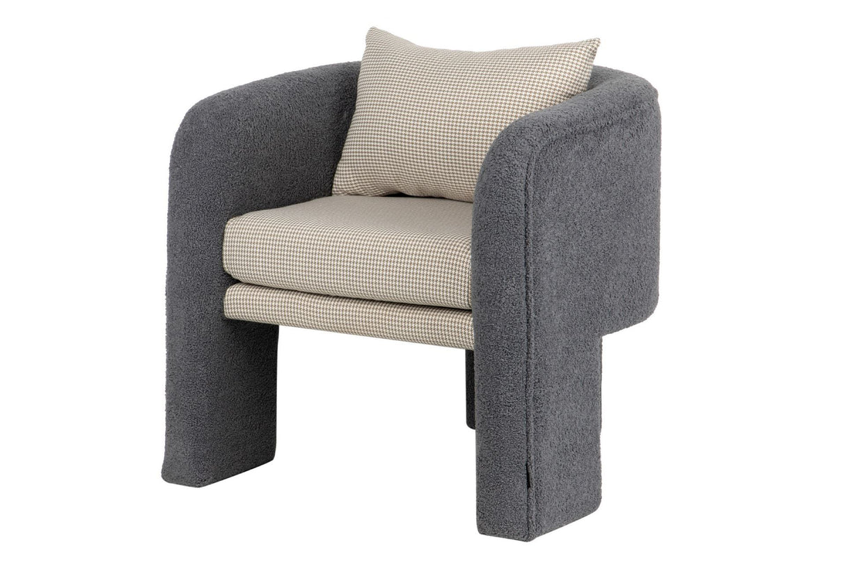 Boucle Grey Turku 69x71x70 cm fauteuil