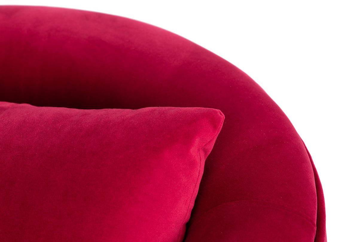 Velvet Red Sillon Turku 69x71x70 cm