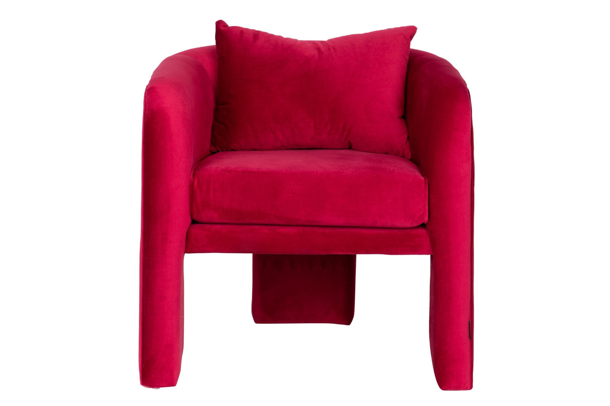 Samt Red Sillon Turku 69x71x70 cm