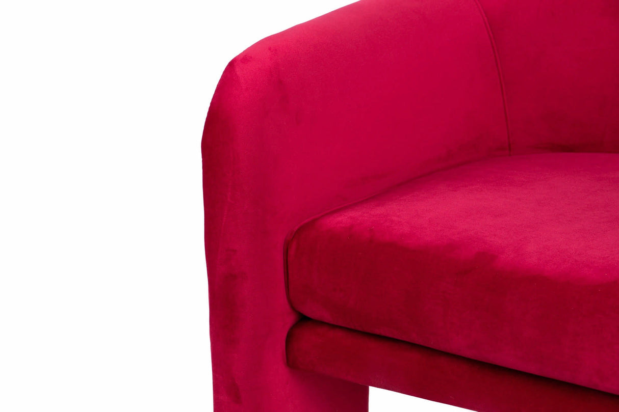 Samt Red Sillon Turku 69x71x70 cm