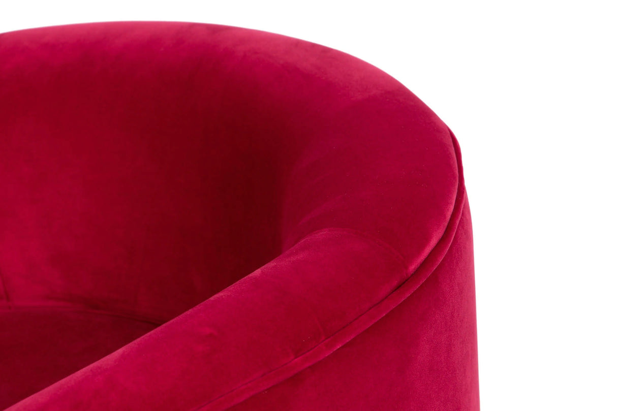 Velvet Red Sillon Turku 69x71x70 cm