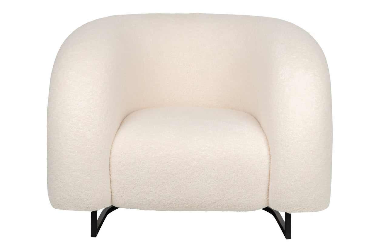 SILLON BOUCLE BLANCO HANKO 89x85x74 CM