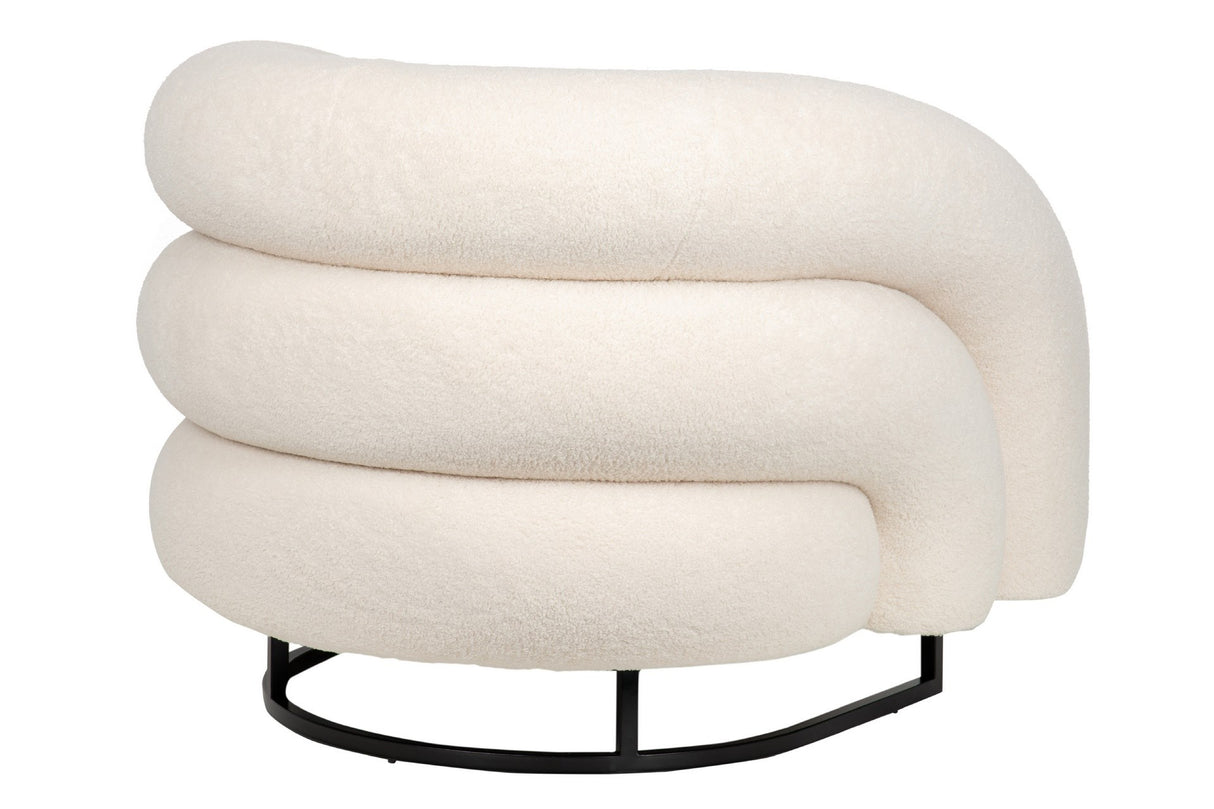 SILLON BOUCLE BLANCO HANKO 89x85x74 CM