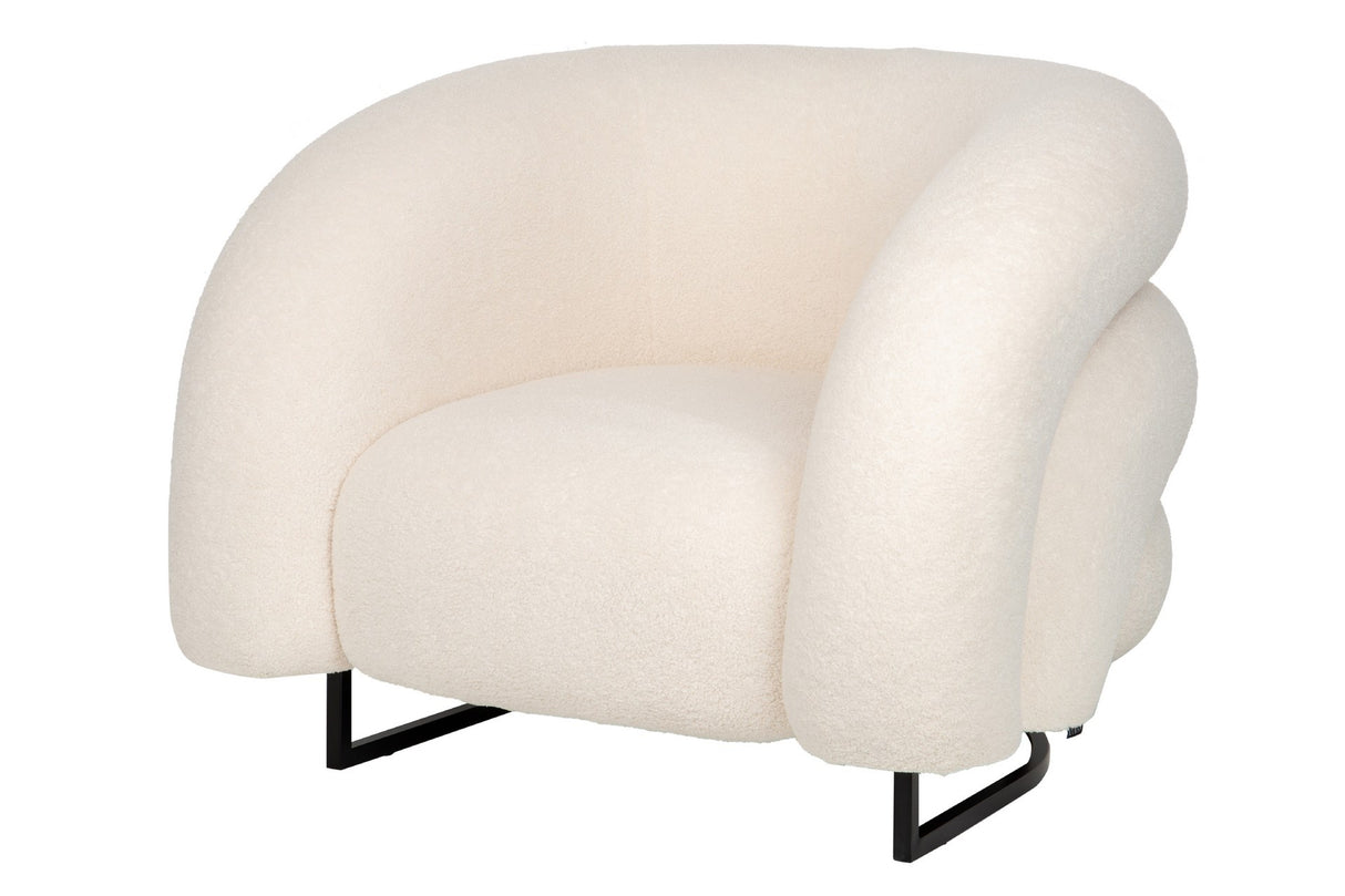 SILLON BOUCLE BLANCO HANKO 89x85x74 CM