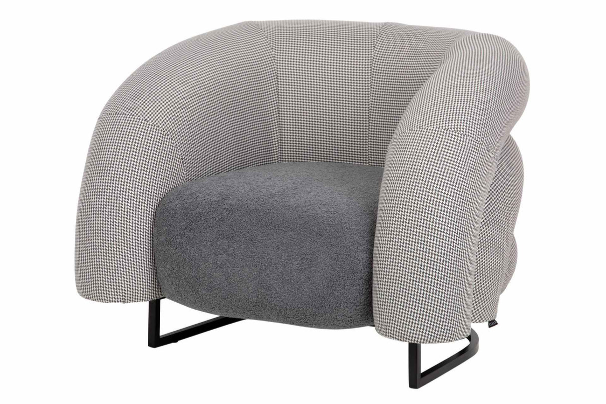 SILLON TELA GRIS HANKO 89x85x74 CM