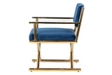 Fauteuil en acier inoxydable / kerava en velours 67x70x86 cm