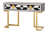 Console de espelho de madeira de Evans 120x42x79 cm