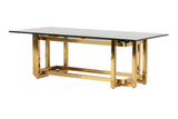 Table centrale en acier inoxydable. Kursk 120x60x40 cm Crystal