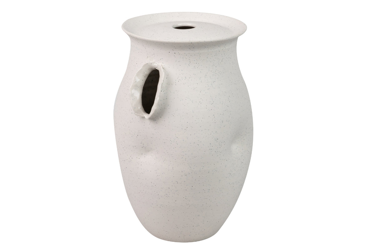 Vase en céramique beige Izmir 20x20x33 cm