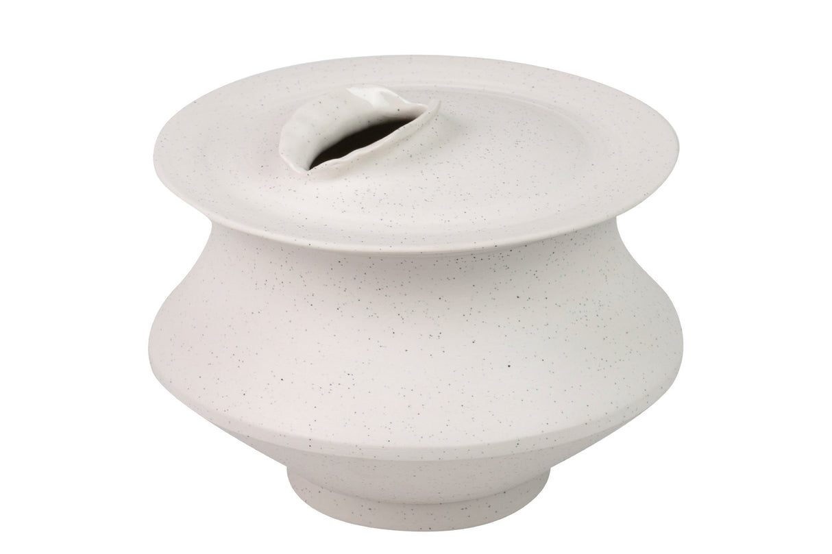 Vaso ceramico beige izmir 23x23x19 cm