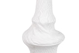 Vase en céramique blanc itaca 13x8x38 cm