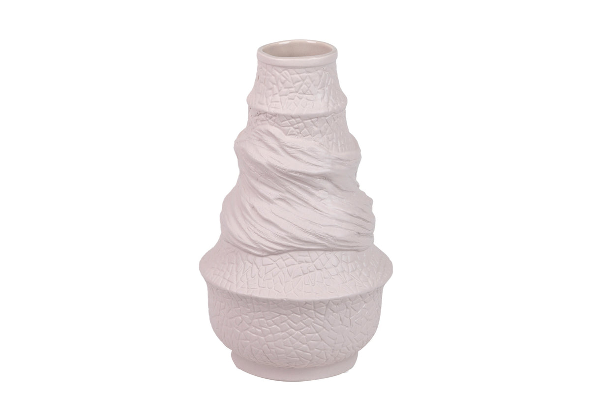 Vase en céramique Couleur rose Paxos 16x7x28 cm