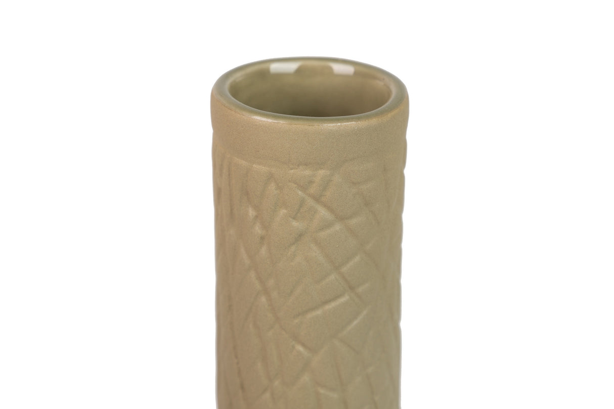 Vaso de cerâmica verde paxos 13x8x38 cm