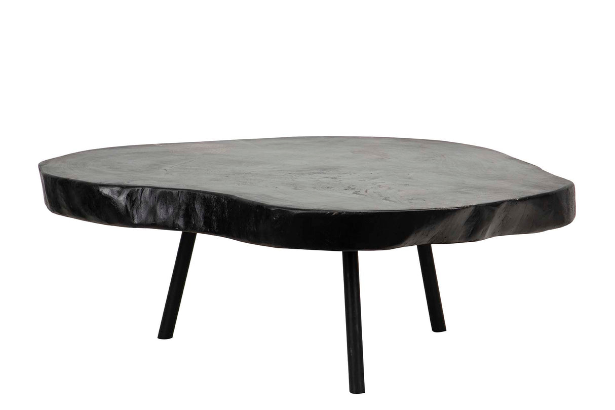 MESA CENTRO MADERA NOGAL NEGRO 90x77x40 CM