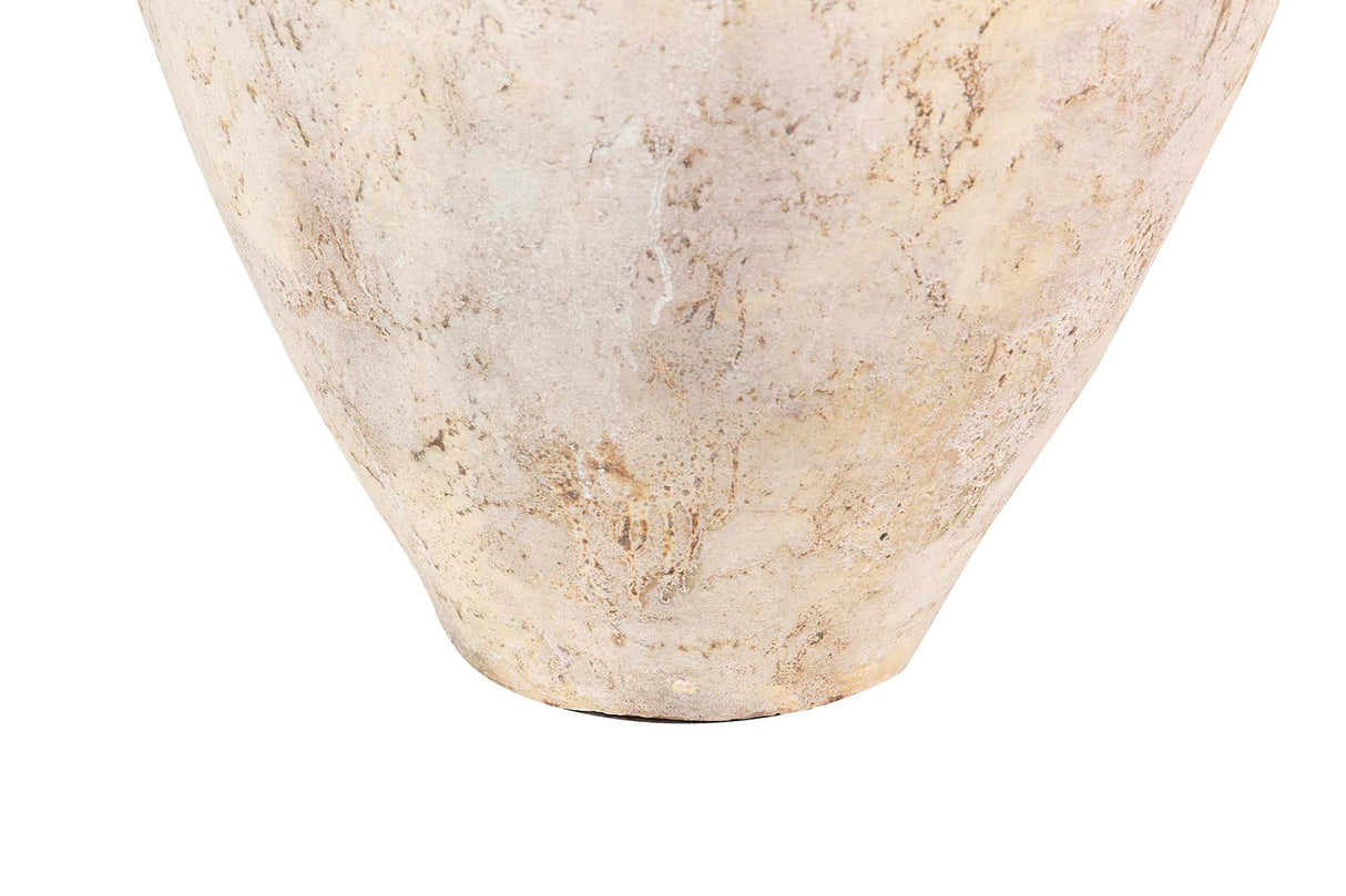 ANFORA TERRACOTA BLANCO LAVADO 76x76x120 CM