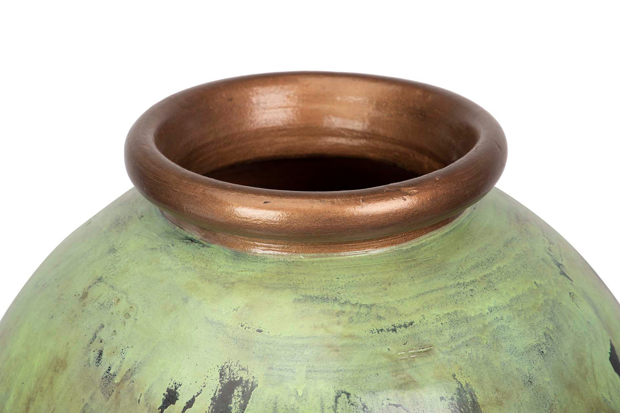 Grüne Terrakotta Amphora 60x60x98 cm