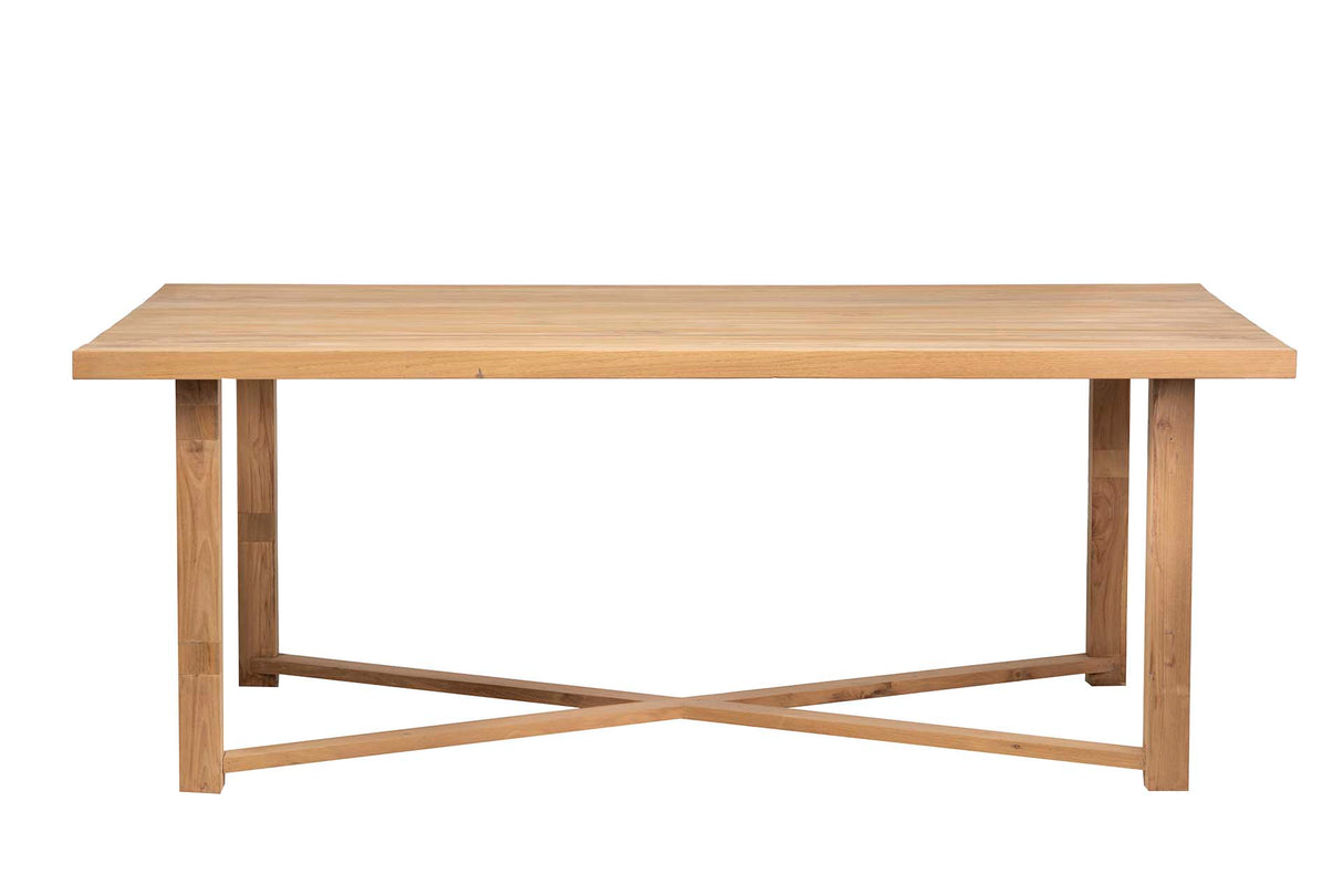 MESA COMEDOR MADERA NATURAL 200x120x75 CM