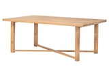 MESA COMEDOR MADERA NATURAL 200x120x75 CM