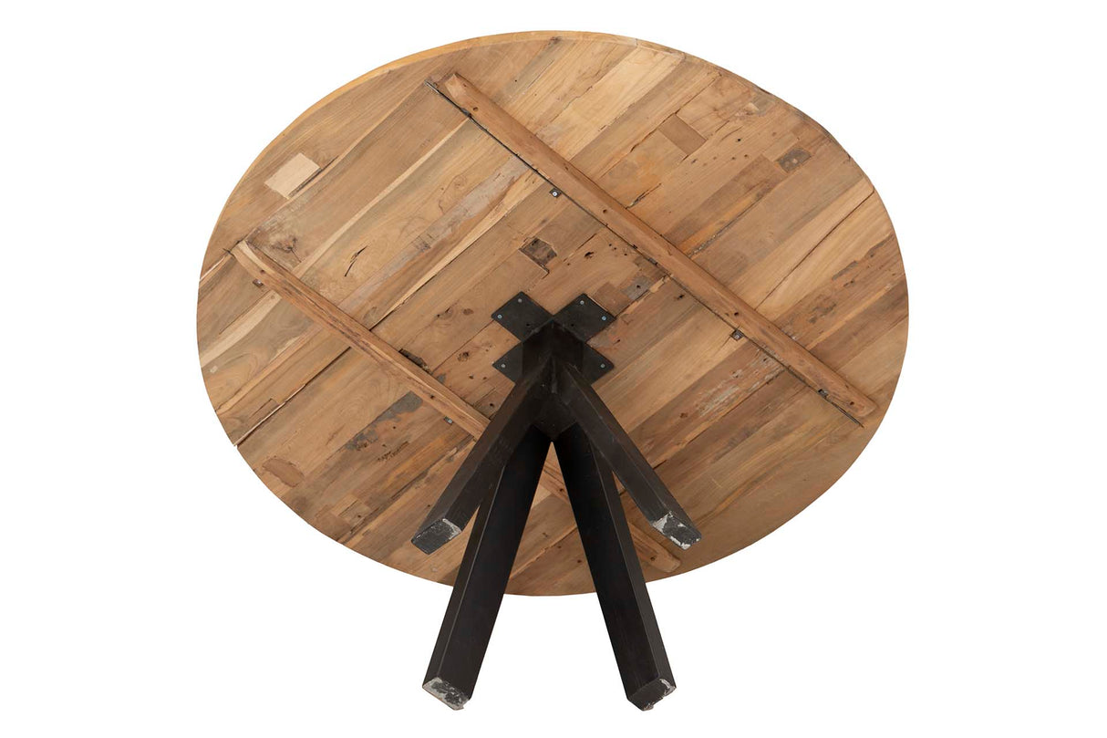 Tavolo da pranzo in legno naturale 130x130x75 cm