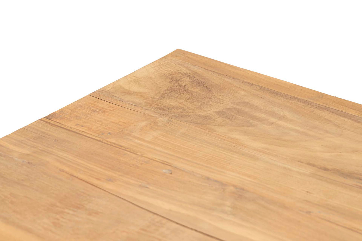 Tabella in legno naturale 220x80x75 cm