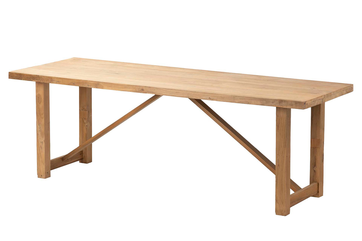 MESA COMEDOR MADERA NATURAL 220x80x75 CM