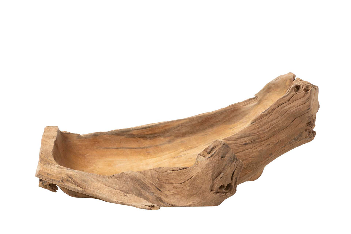 Plateau en bois naturel 60x20x10 cm