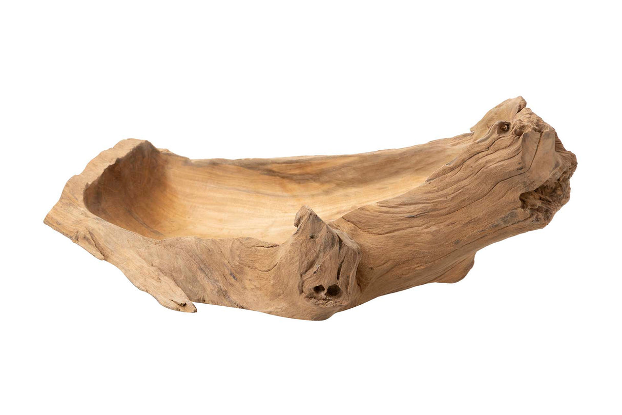 Plateau en bois naturel 60x20x10 cm