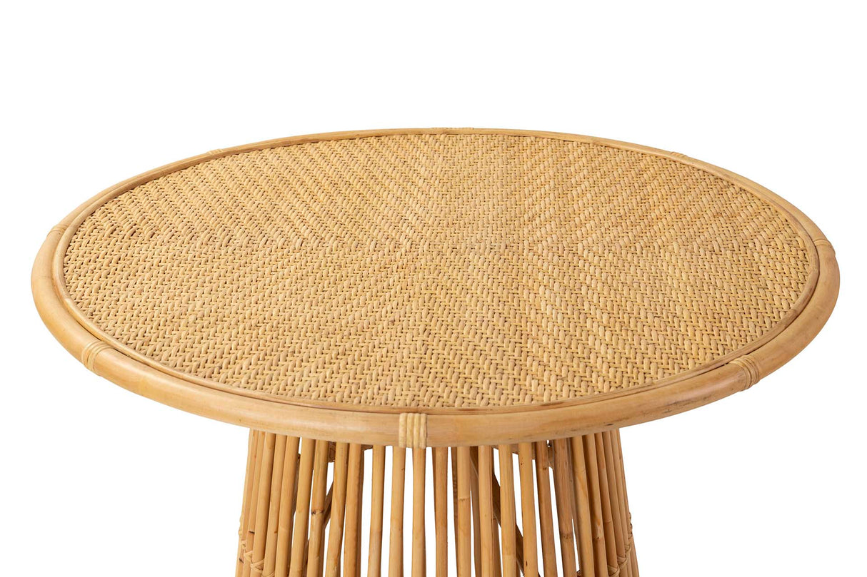 MESA COMEDOR BAMBU NATURAL 100x100x77 CM