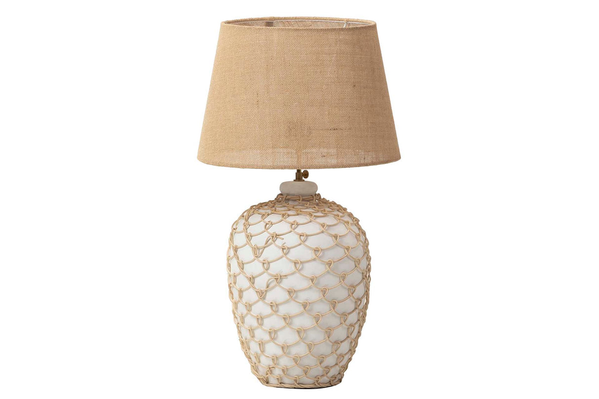 Lampe de bureau en céramique ratán 40x40x70 cm