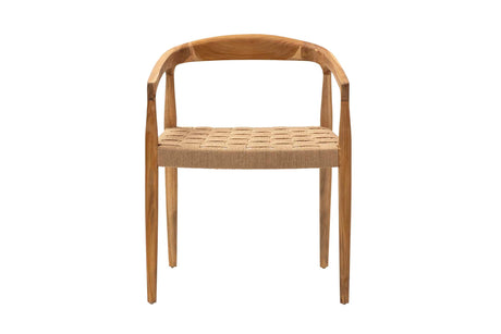 SILLA MADERA TEKA CUERDA 58x55x72 CM