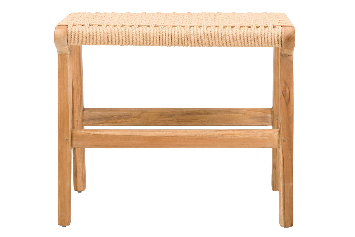 Banco de madeira teka natural 50x36x44 cm