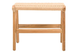 Banco de madeira teka natural 50x36x44 cm