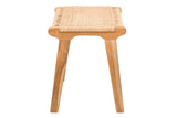 Banco de madeira teka natural 50x36x44 cm